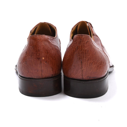 Vintage Bally Schuhe aus Straußenleder, Größe 9 1/2 – Rostbraun