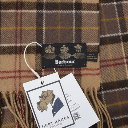 Barbour Wool Scarf ca. 176cm - Tan Plaid