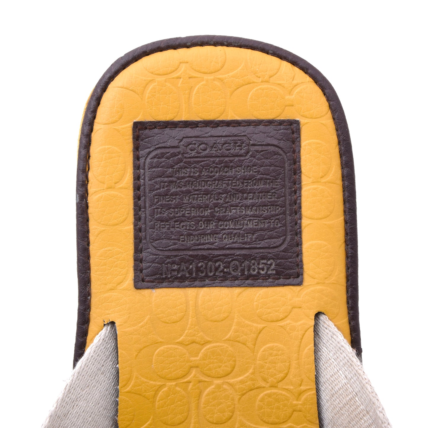 Coach Leder Flip Flops/Sandalen Größe 13 - Gelb