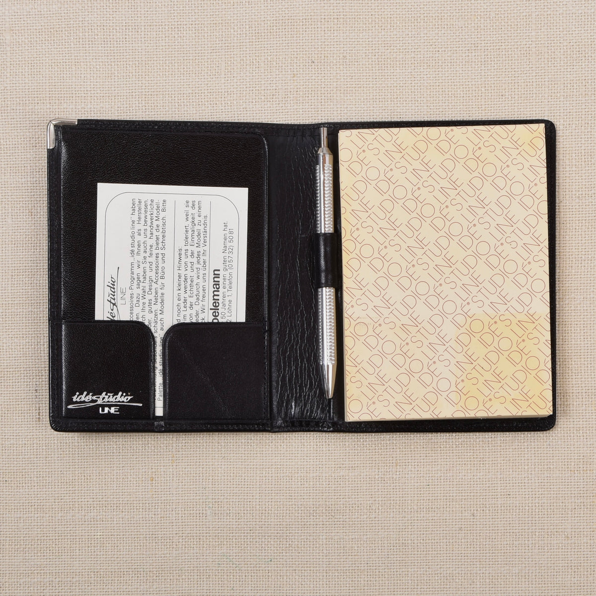 NOS Idé Studio Line x Broelemann Leather Notepad Wallet - Black