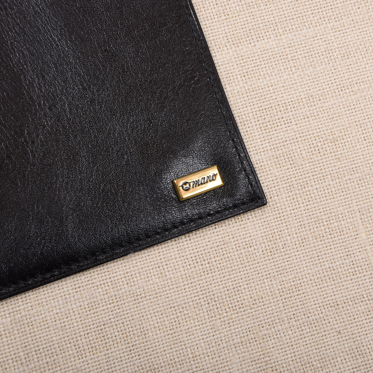 NOS Mano Handmade Leder Reisepasshülle - Schwarz