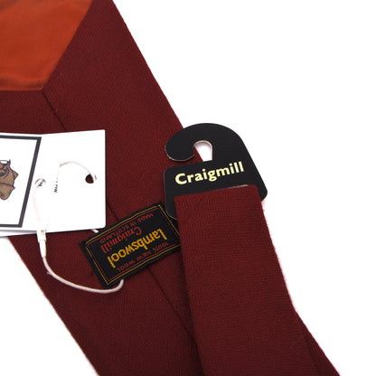 NOS Craigmill Krawatte 100% Schurwolle Made in Scotland – Classic Rot
