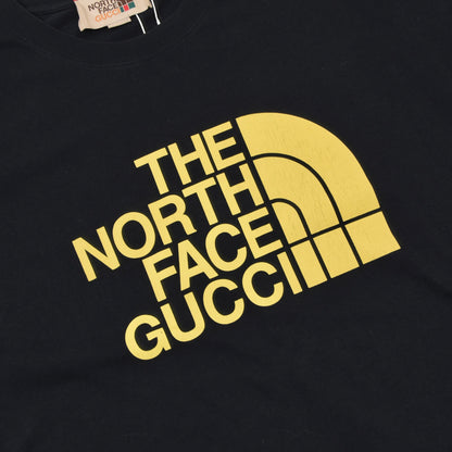 The North Face x Gucci T-Shirt Size L Chest ca. 59.5cm - Black/Yellow