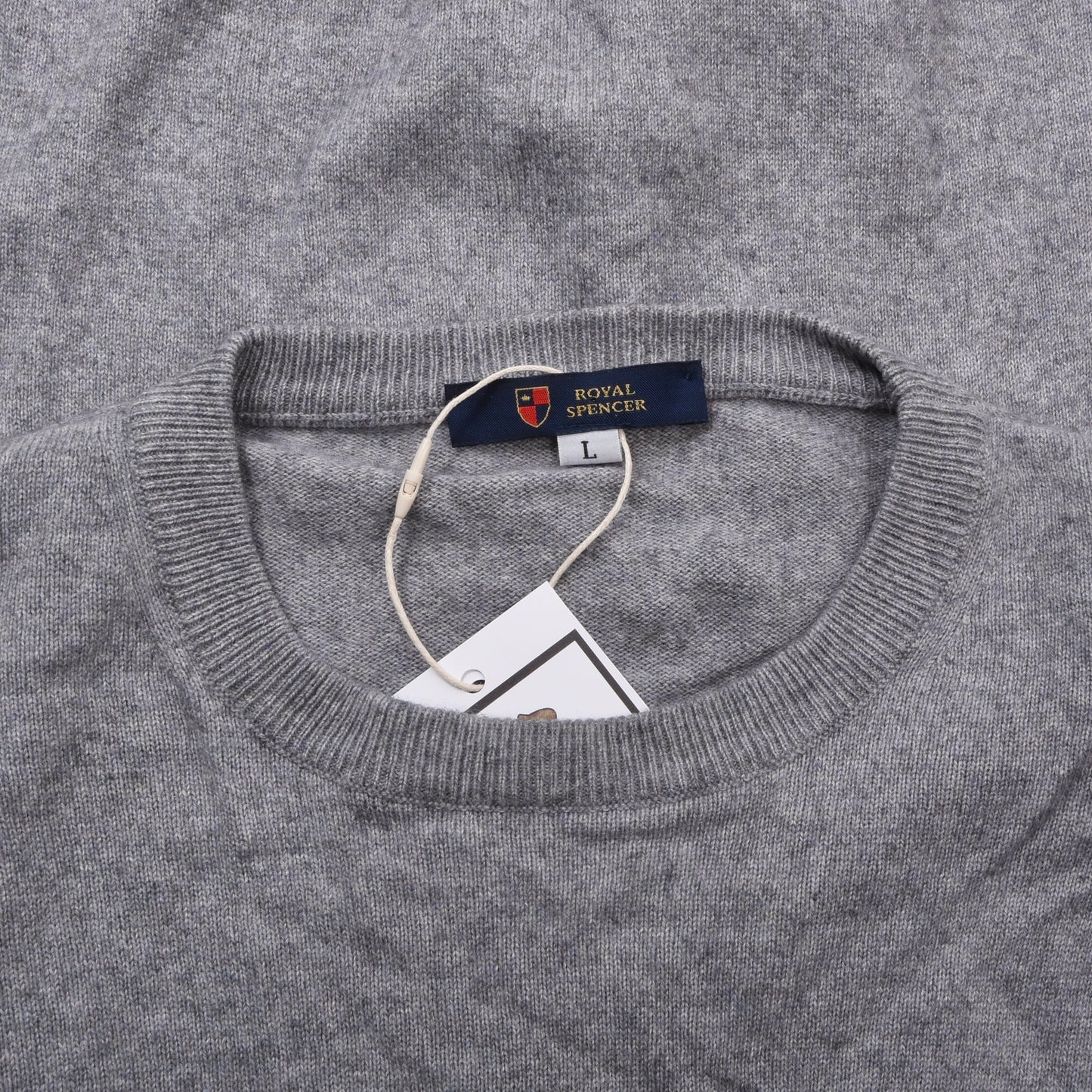 Royal Spencer 50% Silk 50% Cashmere Sweater Size L Chest ca. 54.5cm - Grey