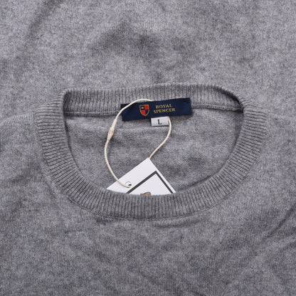 Royal Spencer 50% Silk 50% Cashmere Sweater Size L Chest ca. 54.5cm - Grey