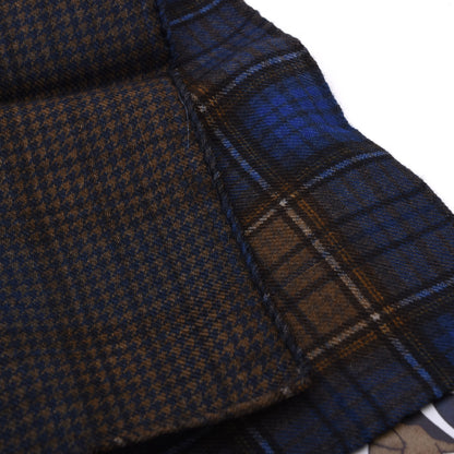 Klassik Wendbar Wolle Einstecktuch Made in Italy - Plaid/Hahnentritt