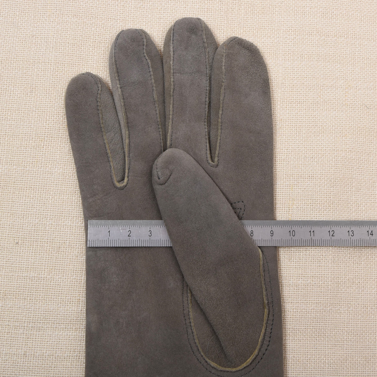 Handschuh Peter Ungefüttert Rehleder Handschuhe Gr. 7,5 - Grau