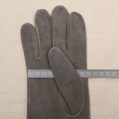 Handschuh Peter Ungefüttert Rehleder Handschuhe Gr. 7,5 - Grau