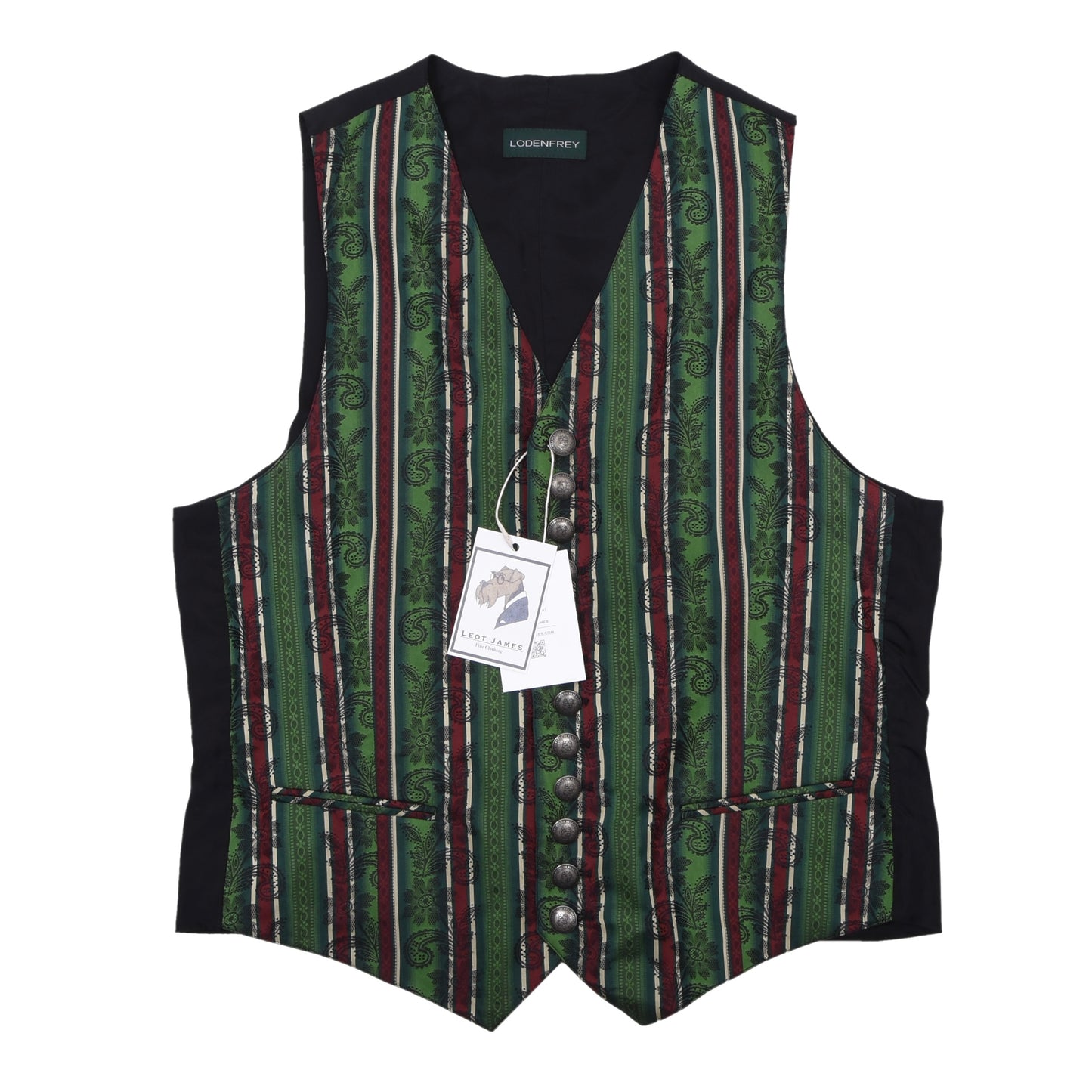 Lodenfrey Silk Vest/Trachtengilet Chest Size 50 ca. 51.5cm - Stripe