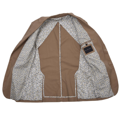 Sisley Unstrukturierte Baumwolljacke Größe 48 Brust ca. 51cm - Hellbraun