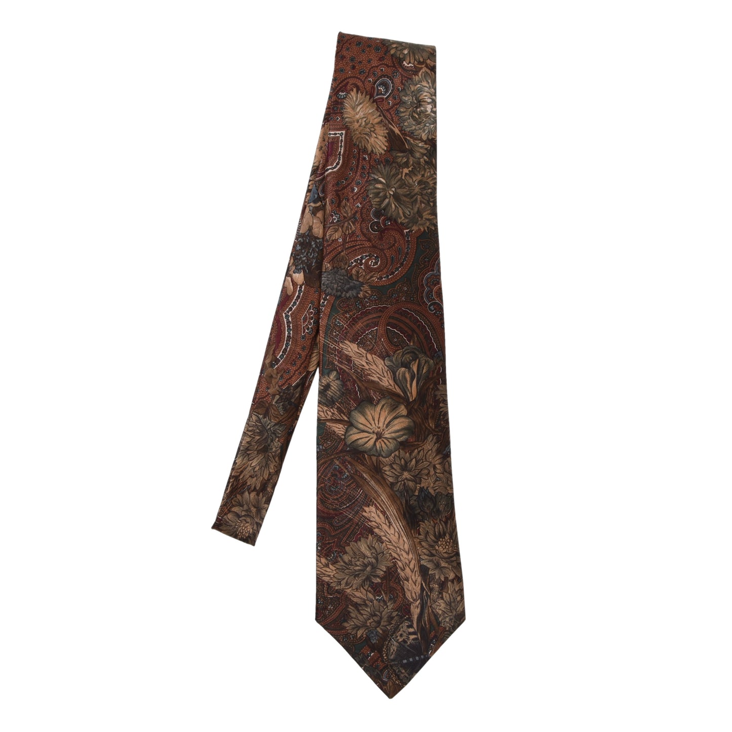 Lanvin Paris Vintage Silk Tie ca. 143.5cm/9.4cm - Floral