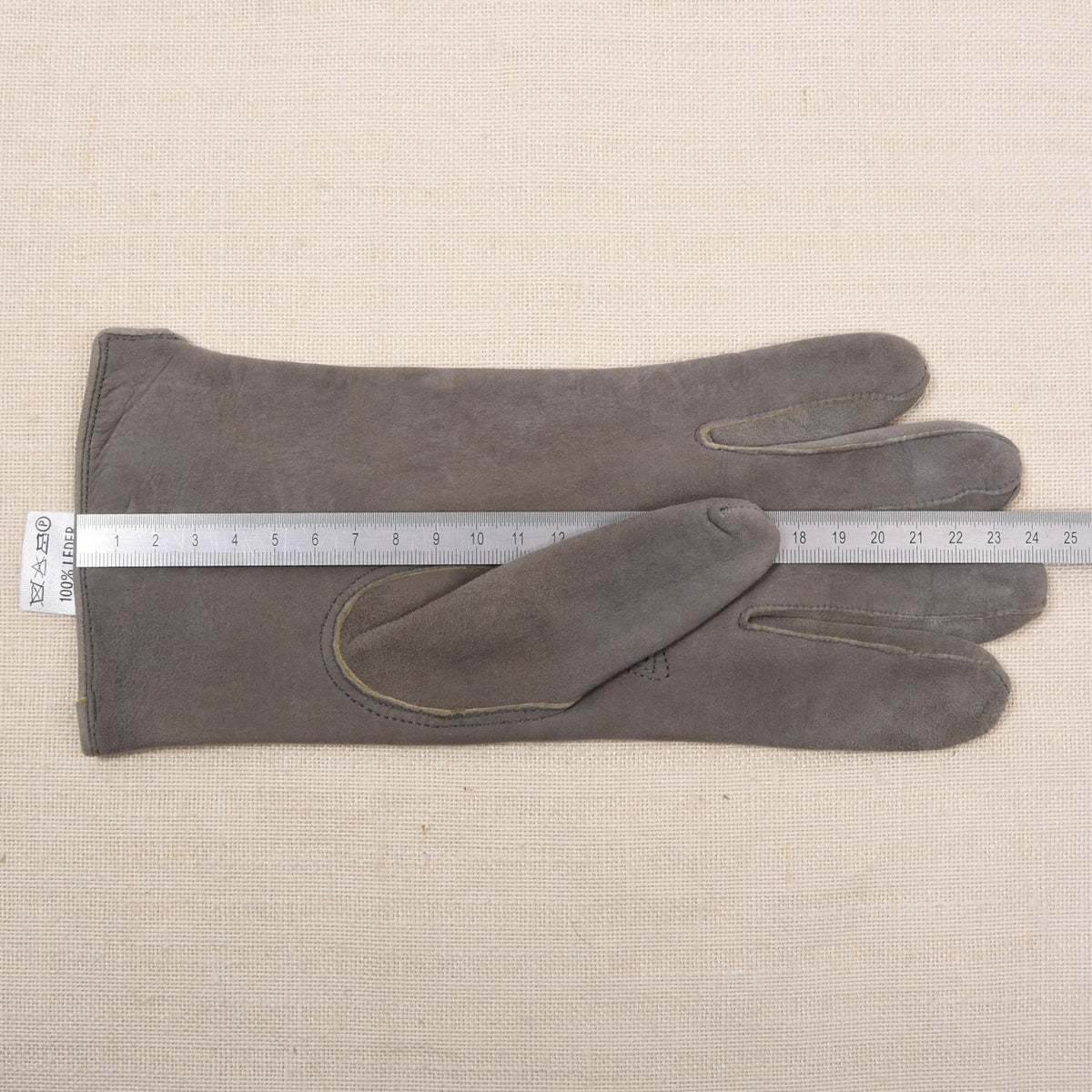 Handschuh Peter Ungefüttert Rehleder Handschuhe Gr. 7,5 - Grau