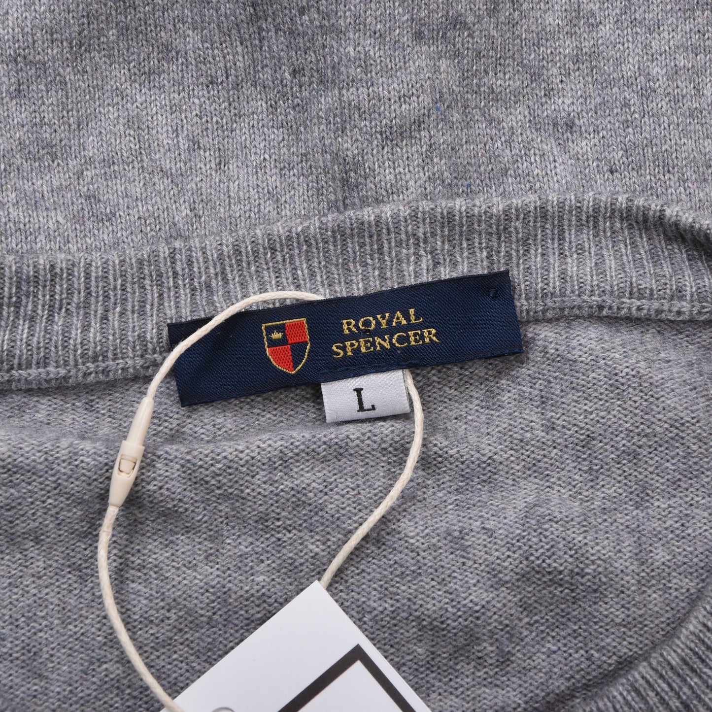 Royal Spencer 50% Silk 50% Cashmere Sweater Size L Chest ca. 54.5cm - Grey