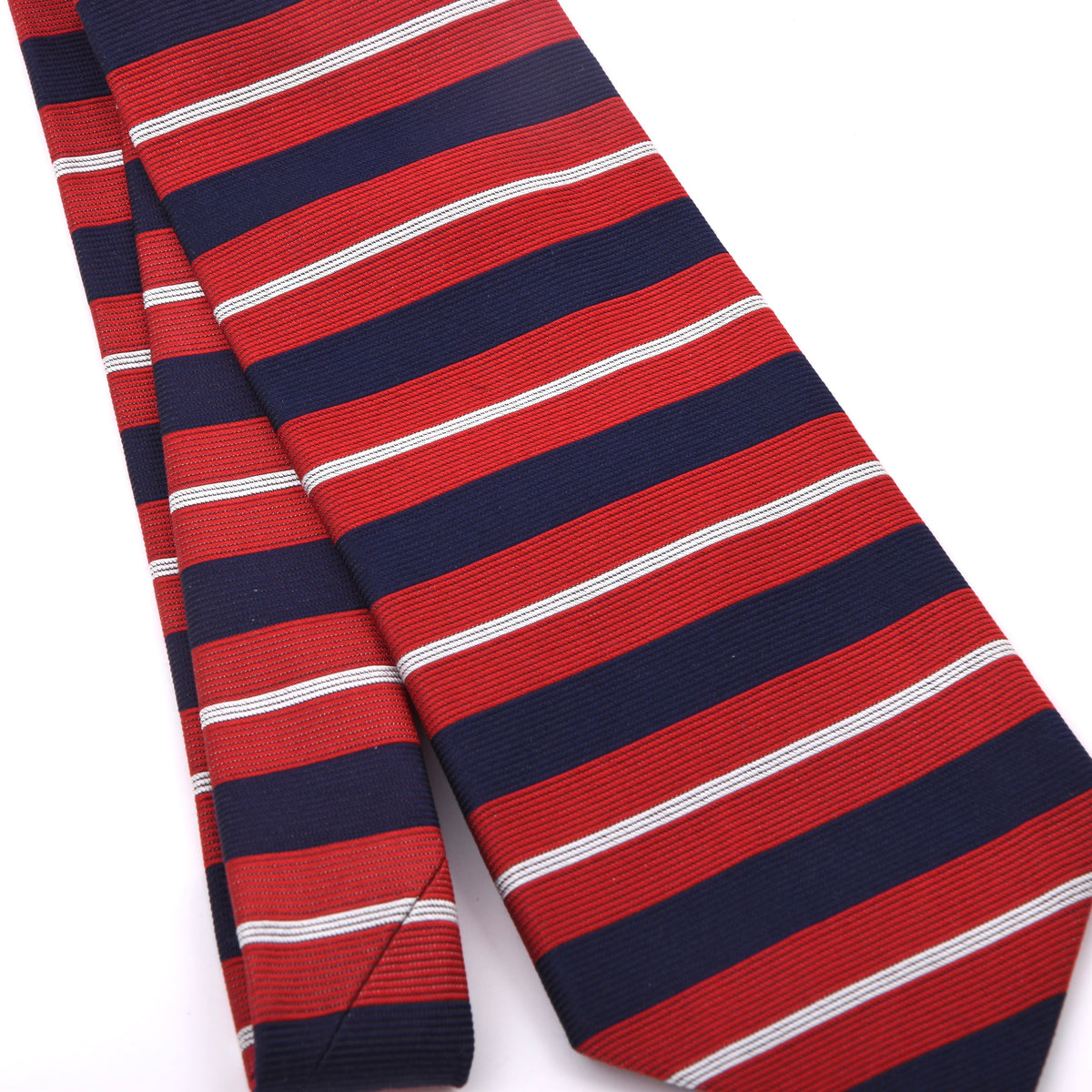 Brooks Brothers 100% Seide Krawatte Made in USA – Marineblau/Rot Streifen
