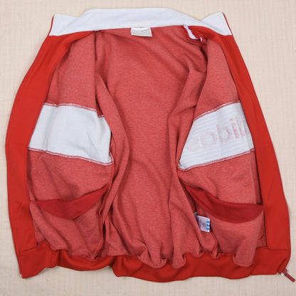 Vintage Silver Label Adidas Trainingsjacke Gr. D5 – Rot/Weiß