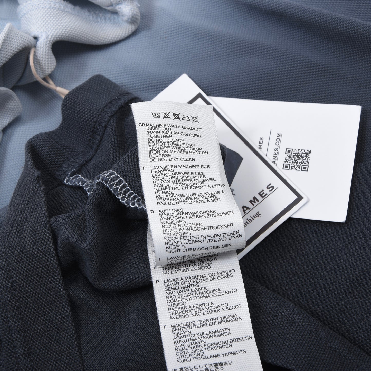 Fred Perry Polo Shirt Size L ca. 54cm - Blue Ombre