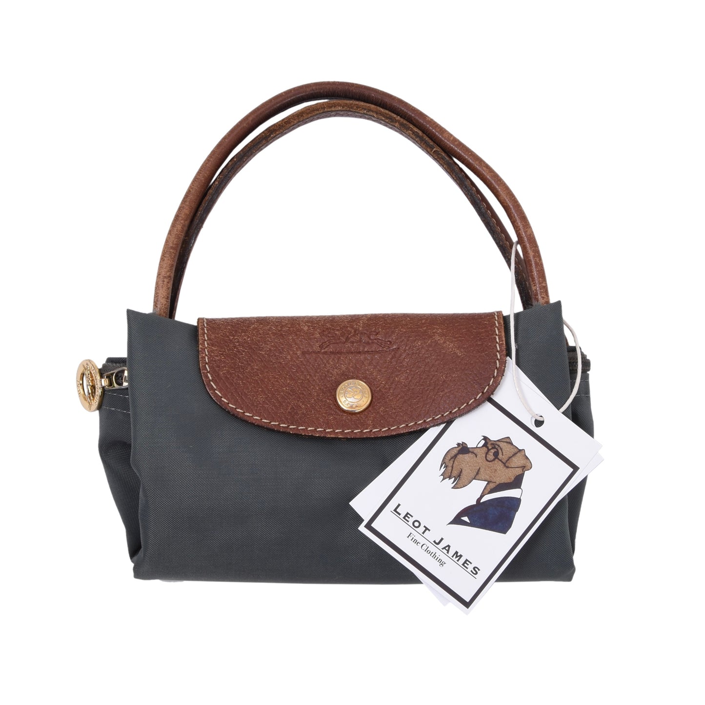 Longchamp Paris Le Pliage Type S Bag ca. 32cm Made in France - Grey