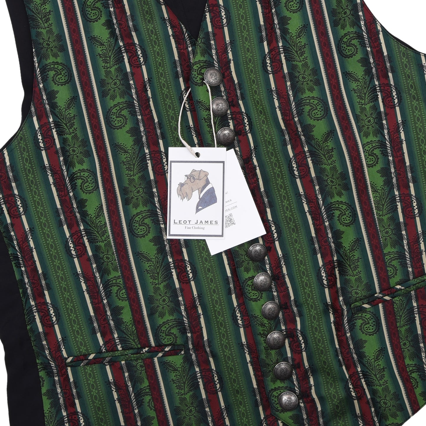Lodenfrey Silk Vest/Trachtengilet Chest Size 50 ca. 51.5cm - Stripe