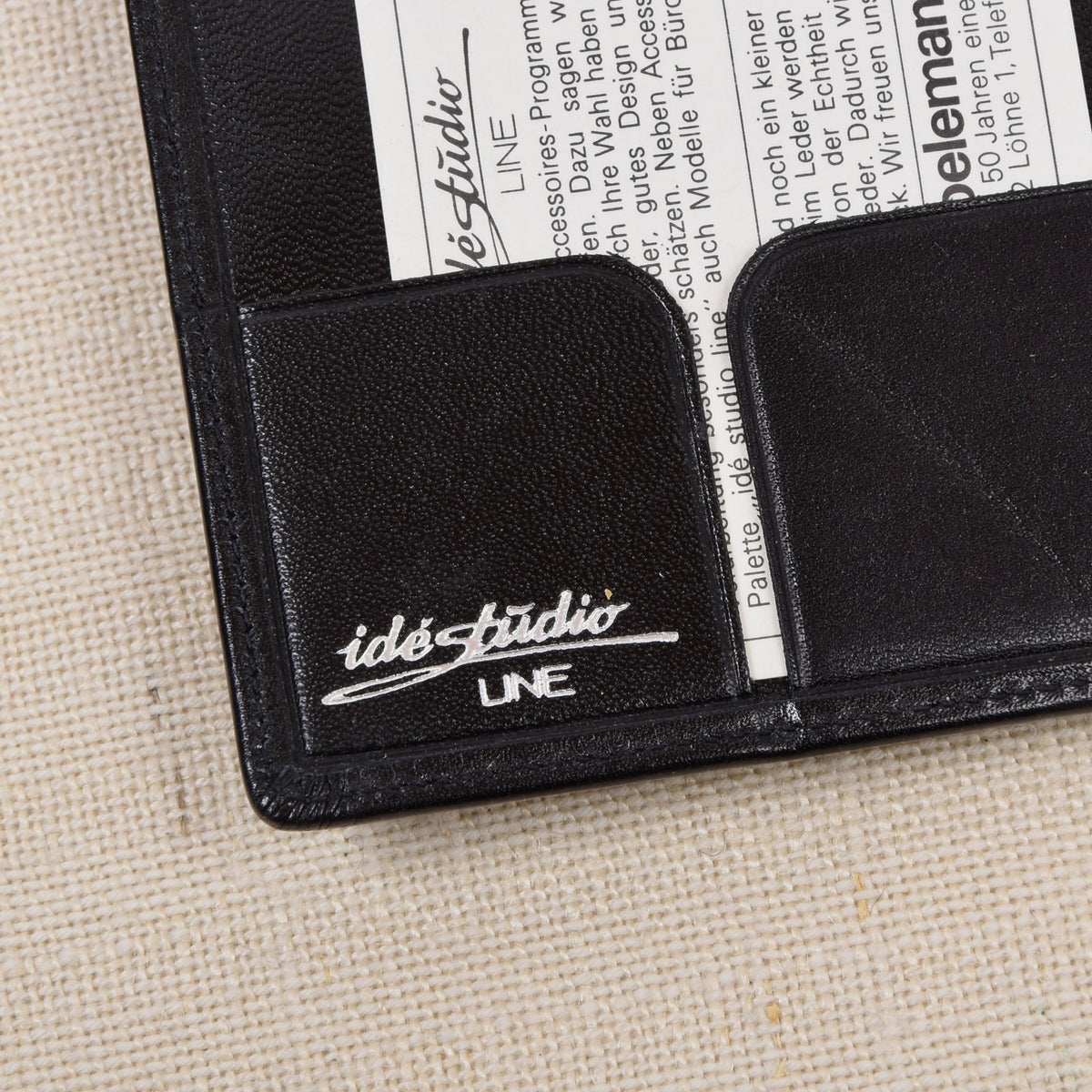 NOS Idé Studio Line x Broelemann Leather Notepad Wallet - Black