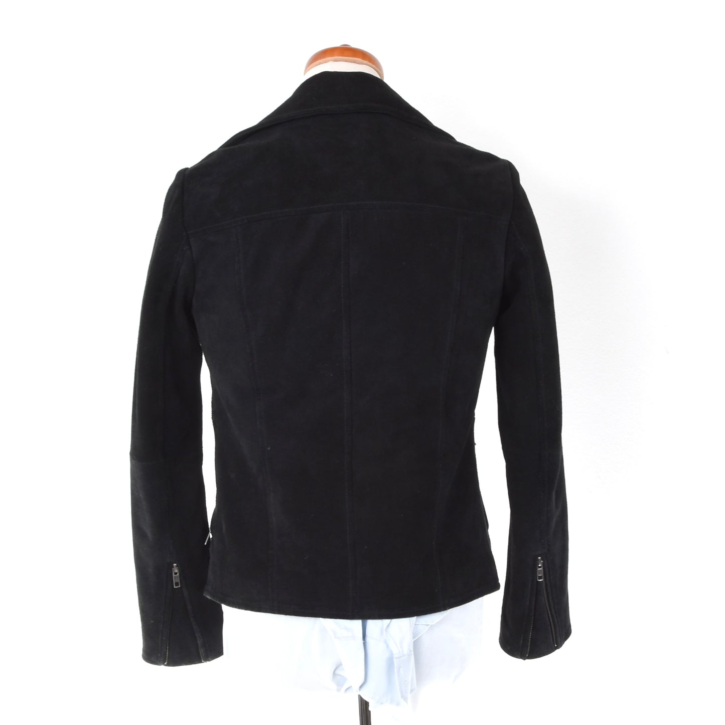 ASOS Suede Leather Moto Jacket Size XXS - Black