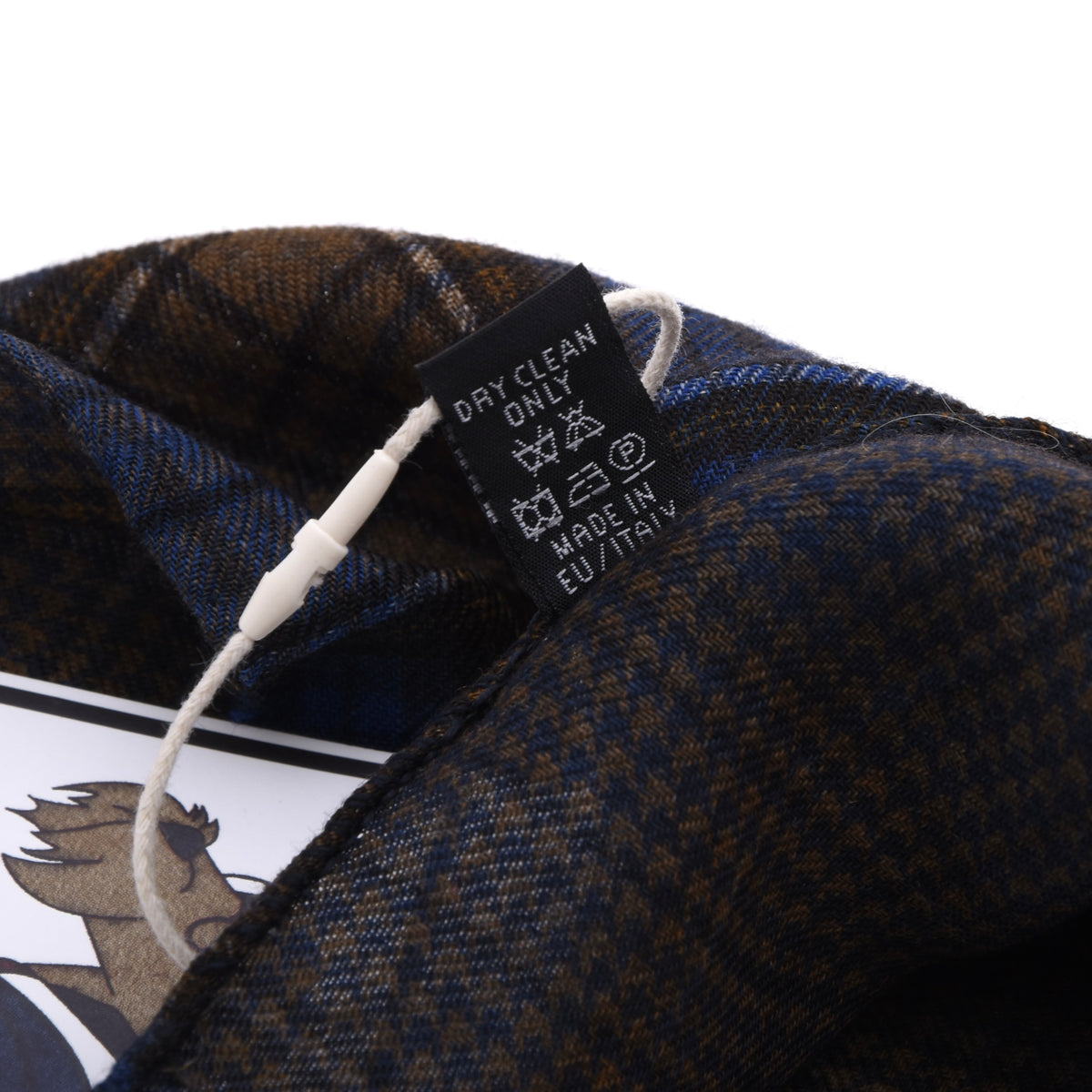 Klassik Wendbar Wolle Einstecktuch Made in Italy - Plaid/Hahnentritt
