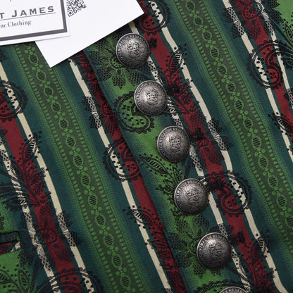 Lodenfrey Silk Vest/Trachtengilet Chest Size 50 ca. 51.5cm - Stripe