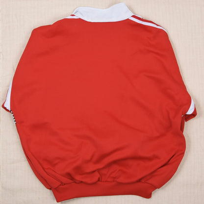 Vintage Silver Label Adidas Trainingsjacke Gr. D5 – Rot/Weiß