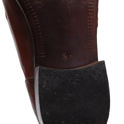 Vintage Bally Schuhe aus Straußenleder, Größe 9 1/2 – Rostbraun