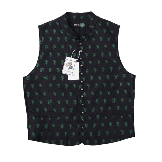 Echt Steirisch 100% Seidenweste/Trachtengilet Größe 52 ca. 56,3cm – Steirischer Panther