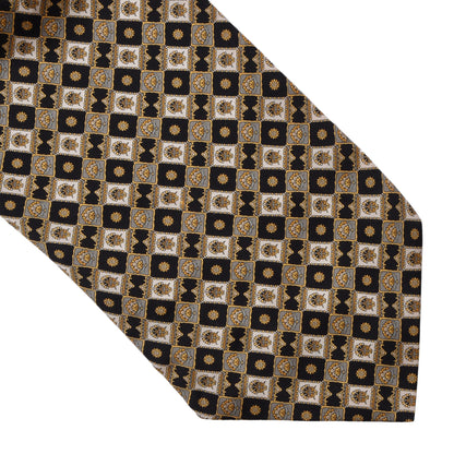 Maestro x Striessnig Silk Ascot/Cravat Tie ca. 88.5cm/14cm - Black/Gold