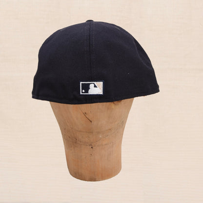 New Era New York Yankees Baseball Hat 100% Wool Size 7 /34 61.5cm - Navy/Copper-Rose Gold