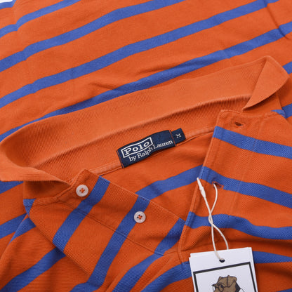 Polo Ralph Lauren 2x Polo Shirts Size M ca. 54.5cm - Blue/Orange Stripes