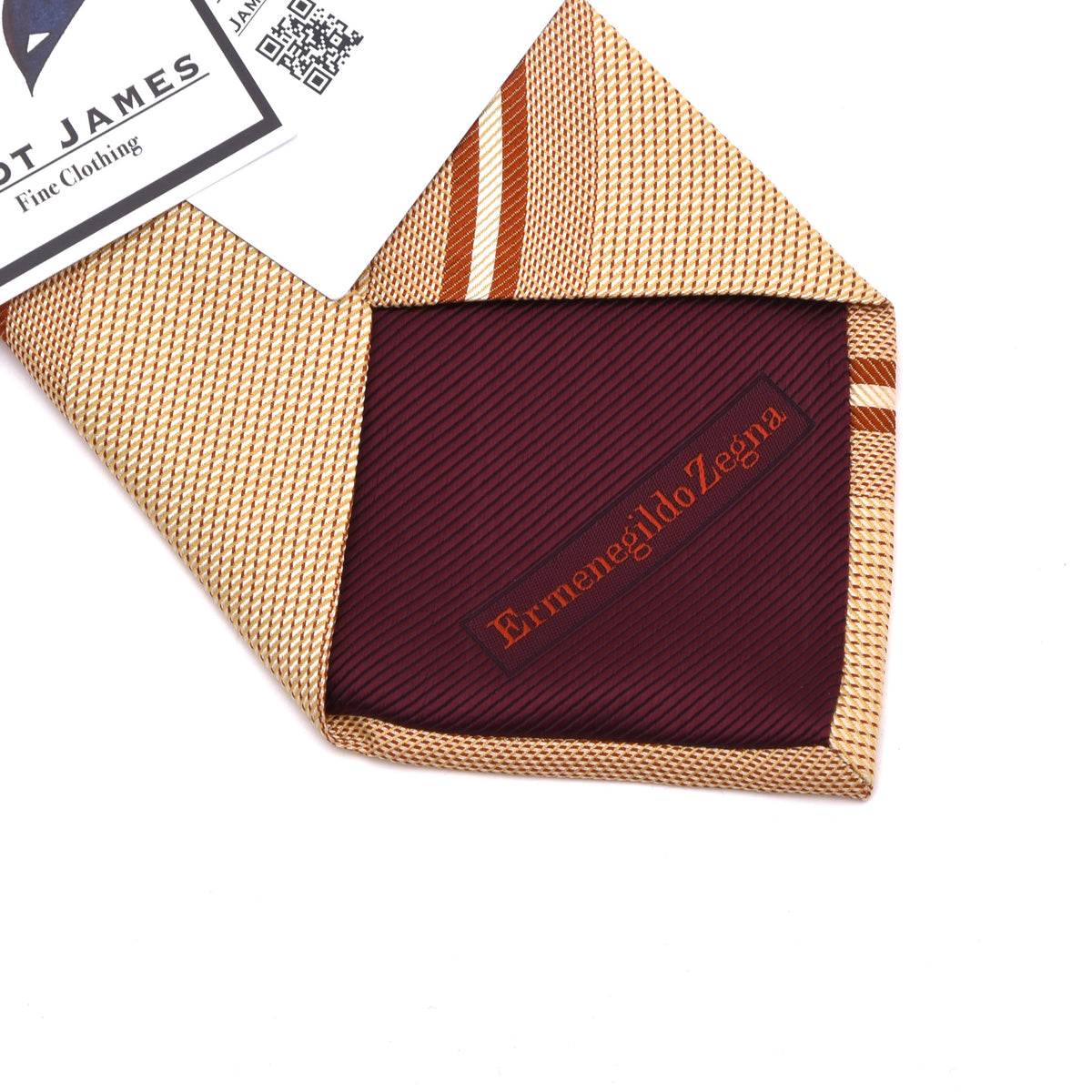 Ermenegildo Zegna Seide Krawatte Made in Italy – Orange-Gelb