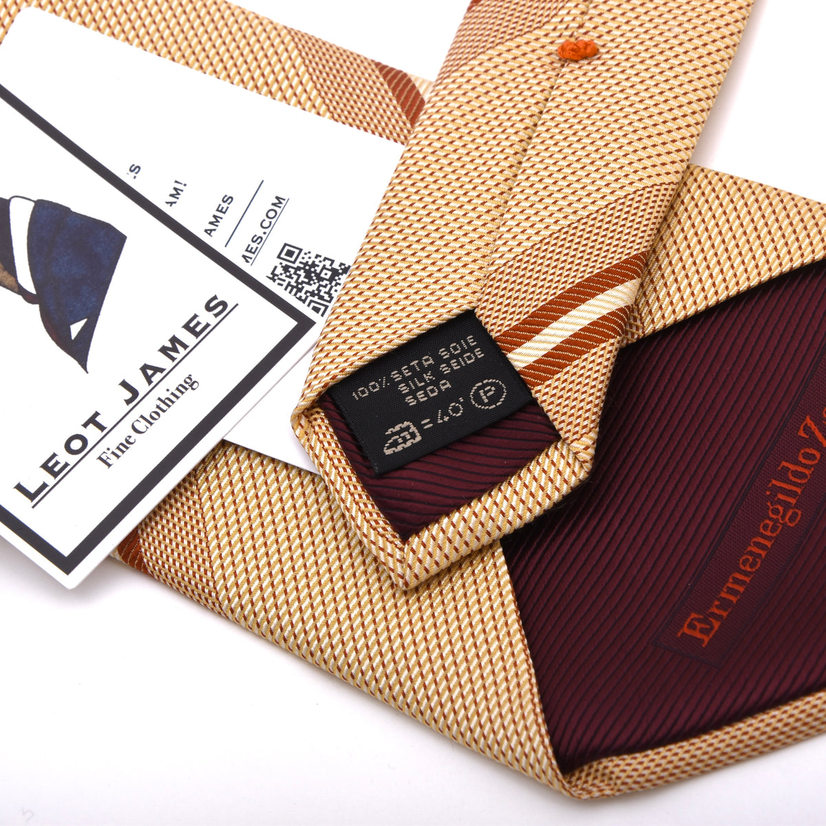 Ermenegildo Zegna Seide Krawatte Made in Italy – Orange-Gelb