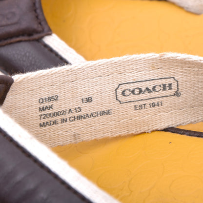 Coach Leder Flip Flops/Sandalen Größe 13 - Gelb
