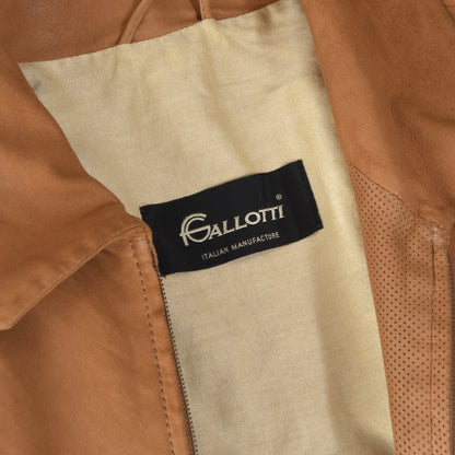 Gallotti Butter Soft Leather Blouson/Jacket Size 48 - Tan