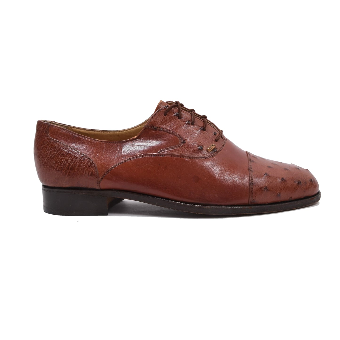 Vintage Bally Schuhe aus Straußenleder, Größe 9 1/2 – Rostbraun