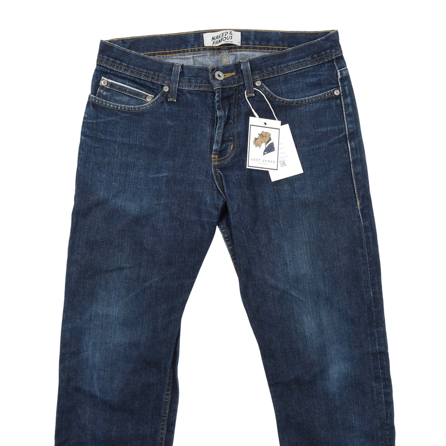 Naked & Famous Left Hand Twill Selvedge Weird Guy & Nudie Jeans Dude Dan Size 32 & W32xL32 - Blue