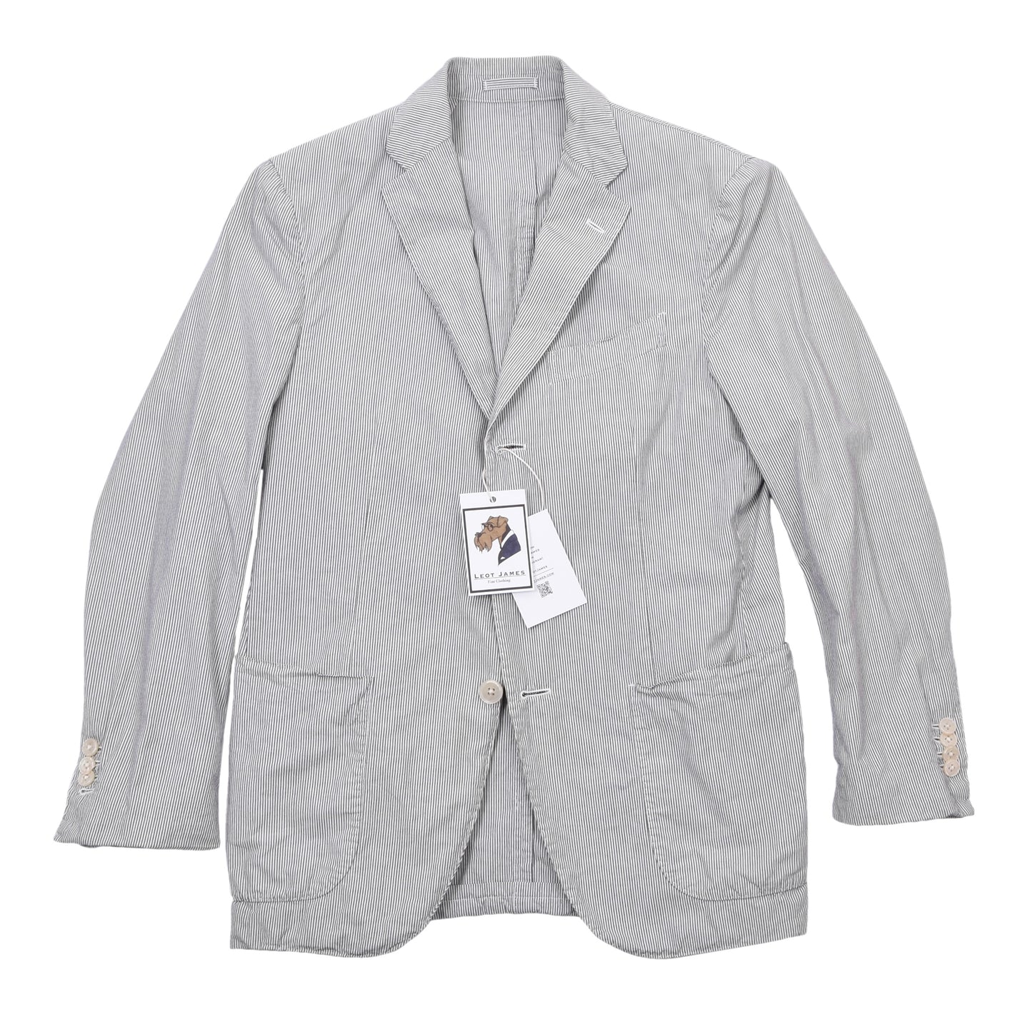 Lardini Baumwoll-Leinen Jacke Größe 48 Brust ca. 49cm - Gestreift