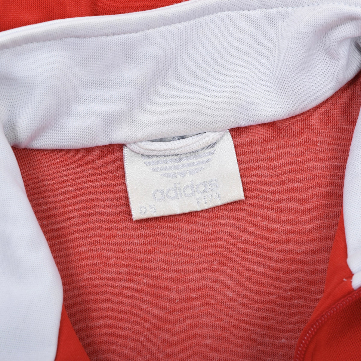 Vintage Silver Label Adidas Trainingsjacke Gr. D5 – Rot/Weiß