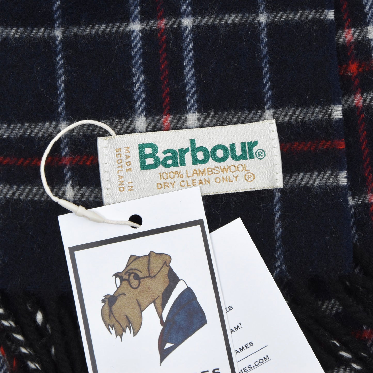 Barbour Wool Scarf ca. 154cm - Navy Plaid