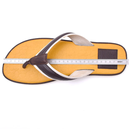 Coach Leder Flip Flops/Sandalen Größe 13 - Gelb
