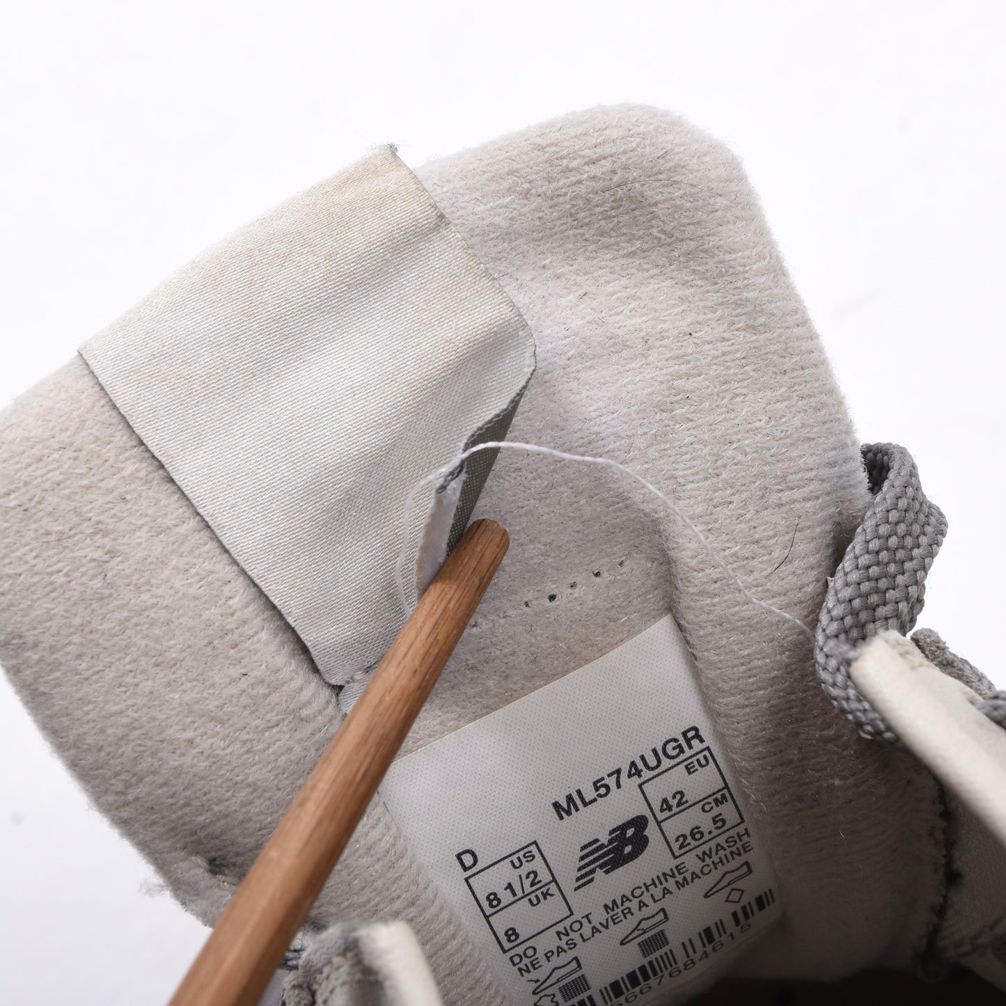 New Balance 574 Sneaker, hergestellt in England, Größe US 8 1/2 / EU 42 – Grau