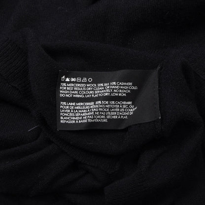 Club Monaco Wool-Silk-Cashmere Turtleneck Sweater Size S Chest ca. 48cm - Black