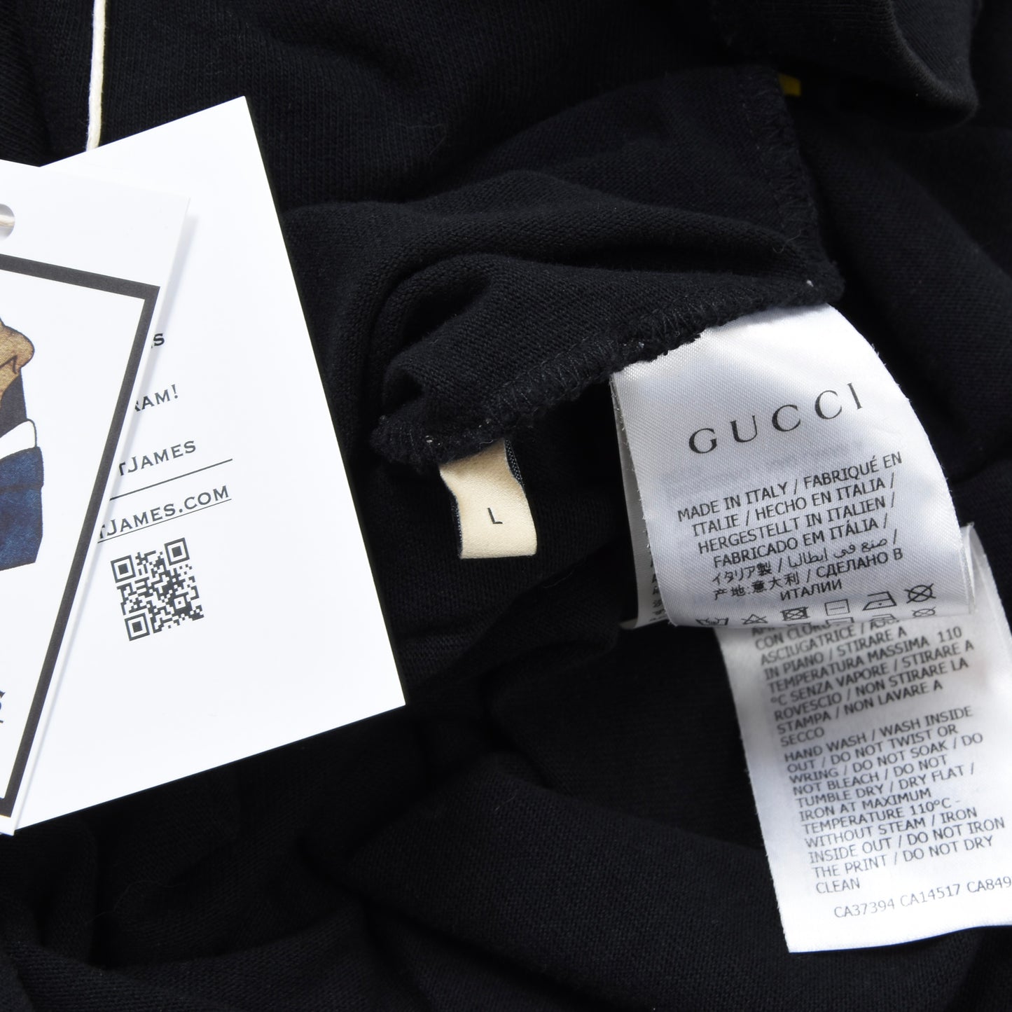 The North Face x Gucci T-Shirt Size L Chest ca. 59.5cm - Black/Yellow