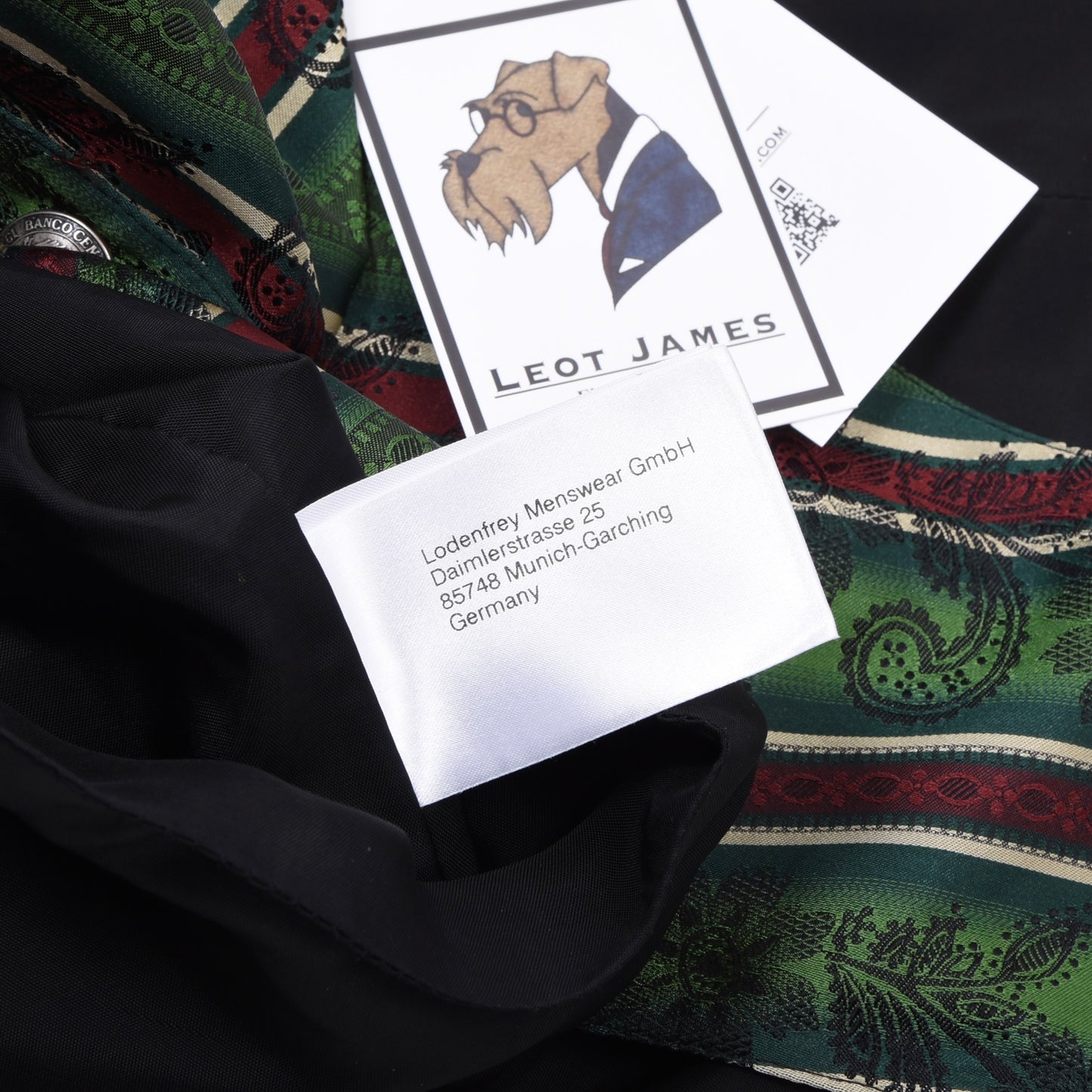 Lodenfrey Silk Vest/Trachtengilet Chest Size 50 ca. 51.5cm - Stripe