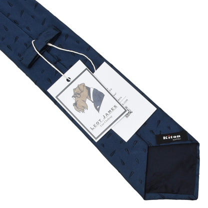 Kiton Napoli Silk Tie ca. 148cm/10cm - Blue