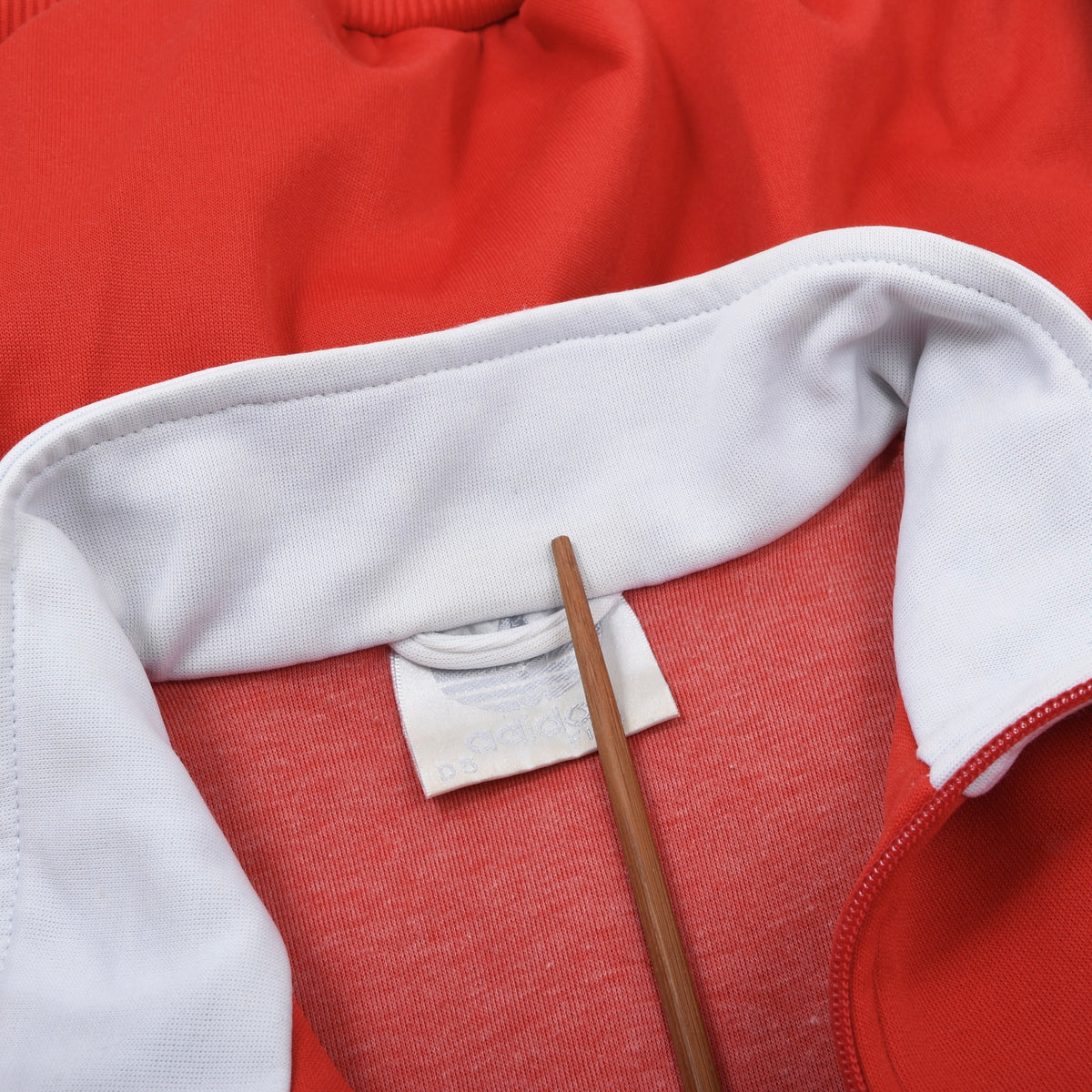 Vintage Silver Label Adidas Trainingsjacke Gr. D5 – Rot/Weiß