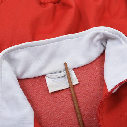 Vintage Silver Label Adidas Trainingsjacke Gr. D5 – Rot/Weiß