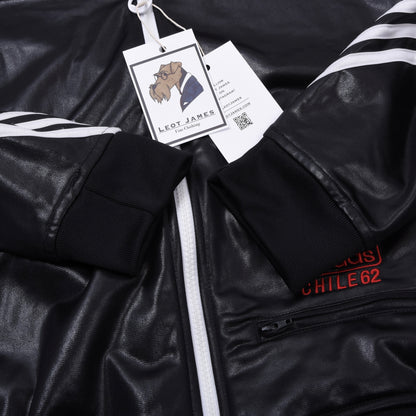Adidas Chile 62 Shiny Trainingsjacke, Größe S (ca. 50,5 cm) – Schwarz